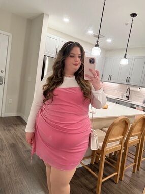 Princess Polly Pink Sparkly Mini Dress